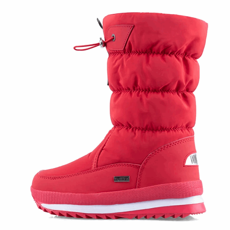 WalkSole - Rouge 2 / 36, Rouge 2 / 36 , Aria Frost - Bottes de Neige Imperméables à Plateforme Pour Femmes