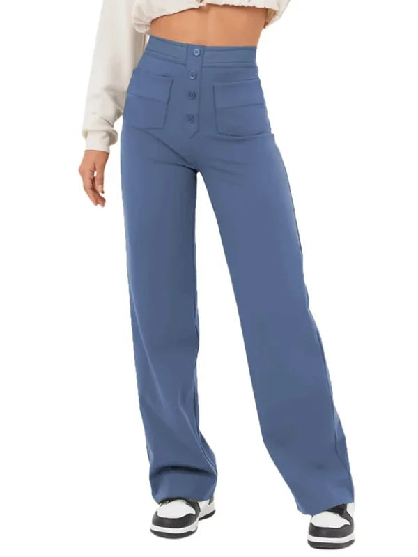 Breezeful™ Pantalon Taille Haute Extensible avec Poches Latérales