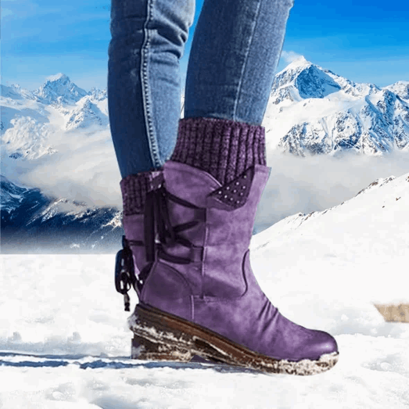 WalkSole - Violet / 35, Violet / 35 , Aria I Bottines Imperméables PREMIUM avec Fermeture Éclair