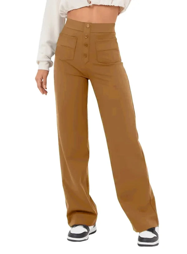 Breezeful™ Pantalon Taille Haute Extensible avec Poches Latérales