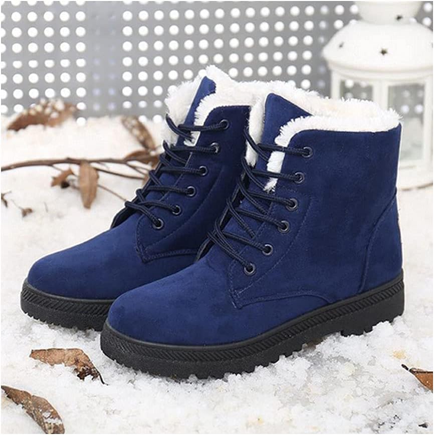 WalkSole - Bleu / 35, Bleu / 35 , Bottes Dounia - Confortables et Antidérapantes, Idéales pour la Neige