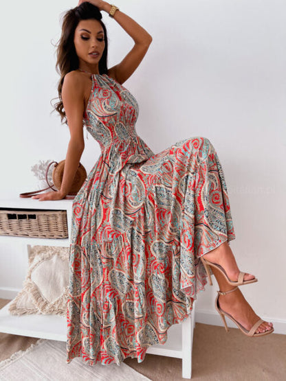 Marion Floral Print Backless Dress