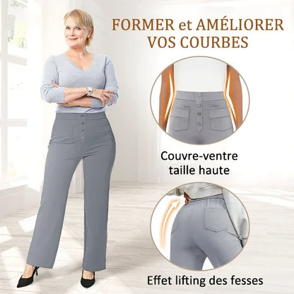 Breezeful™ Pantalon Taille Haute Extensible avec Poches Latérales