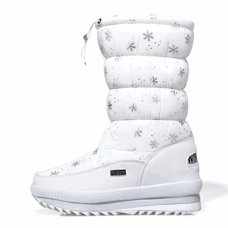 WalkSole - Neige Blanche / 36, Neige Blanche / 36 , Aria Frost - Bottes de Neige Imperméables à Plateforme Pour Femmes