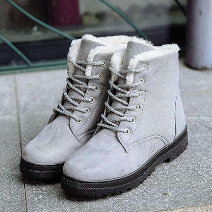 WalkSole - Gris / 35, Gris / 35 , Bottes Dounia - Confortables et Antidérapantes, Idéales pour la Neige