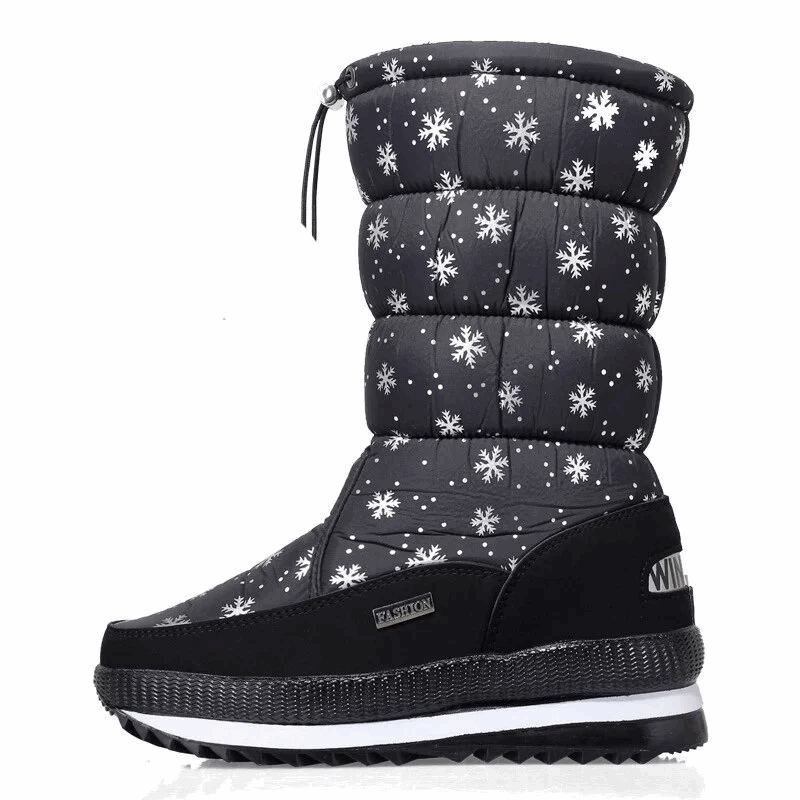 WalkSole - Neige Noire / 36, Neige Noire / 36 , Aria Frost - Bottes de Neige Imperméables à Plateforme Pour Femmes