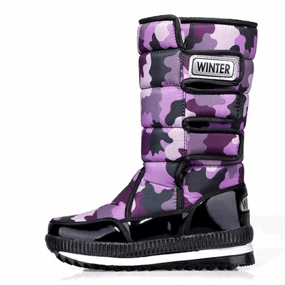 WalkSole - Violet / 36, Violet / 36 , Aria Frost - Bottes de Neige Imperméables à Plateforme Pour Femmes