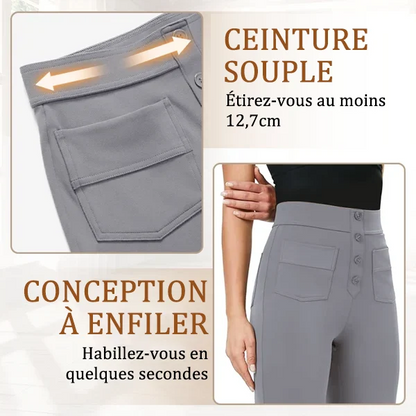 Breezeful™ Pantalon Taille Haute Extensible avec Poches Latérales