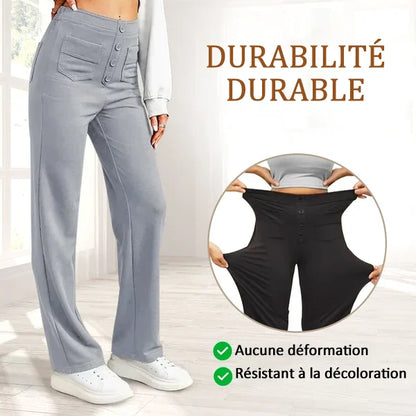 Breezeful™ Pantalon Taille Haute Extensible avec Poches Latérales