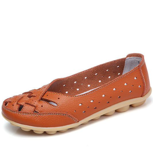 WalkSole - Orange / 36, Orange / 36 , Mocassins Cuir Souplesse