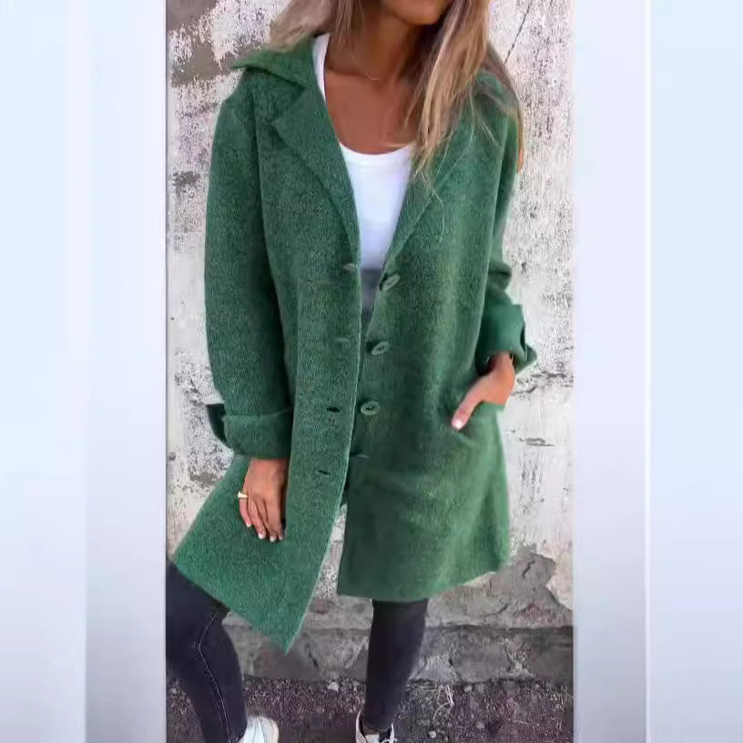 Manteau Long Décontracté avec Revers | Ava