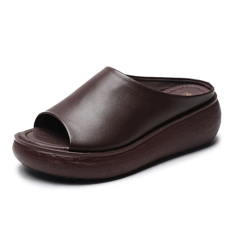 WalkSole - , , Breeze Comfort - Pantoufles Estivales en Cuir