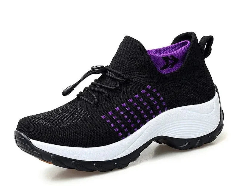 WalkSole - Noir Violet / 38, Noir Violet / 38 , SockAir - Chaussures orthopédiques pour femmes