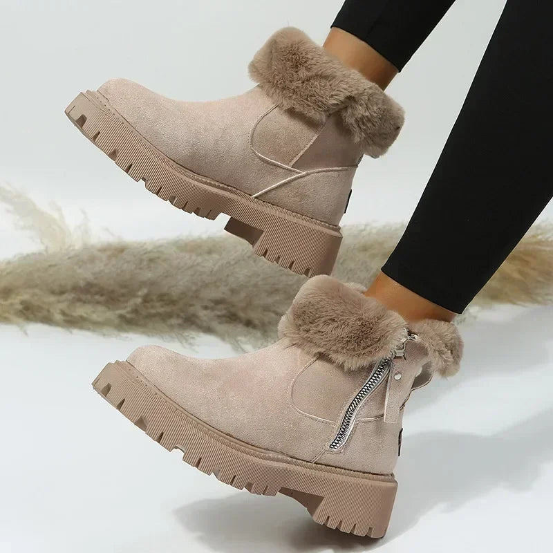 WalkSole - , , Chaleur Suede – Bottillons Féminins Élégants