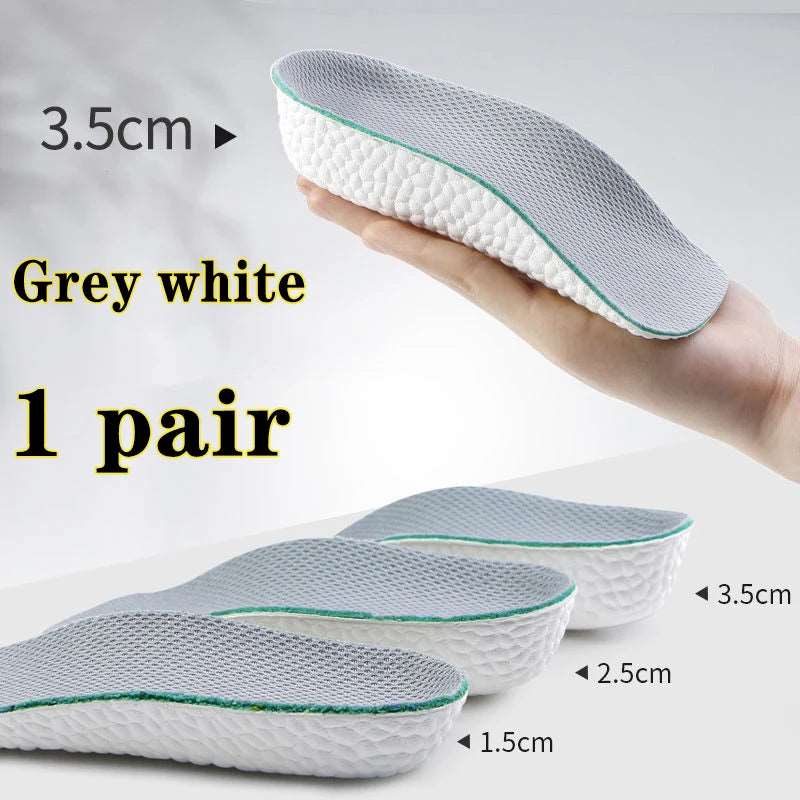 WalkSole - Gris Blanc / 1.5 cm, Gris Blanc / 1.5 cm , Semelles de Soutien de la Voûte Plantaire pour Pieds Plats - Confort et Performance