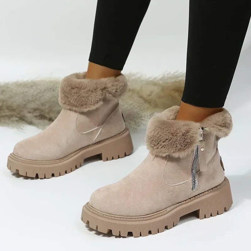 WalkSole - , , Chaleur Suede – Bottillons Féminins Élégants