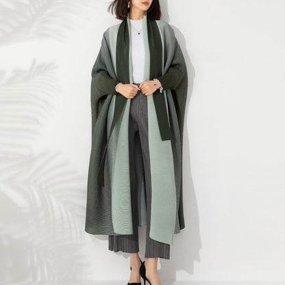 Trench Plissé Femme, Tendance Automne Dégradé, Coupe Ample