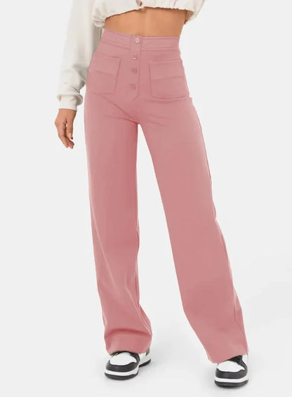 Breezeful™ Pantalon Taille Haute Extensible avec Poches Latérales