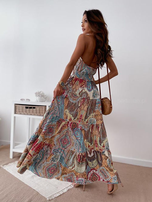 Marion Floral Print Backless Dress