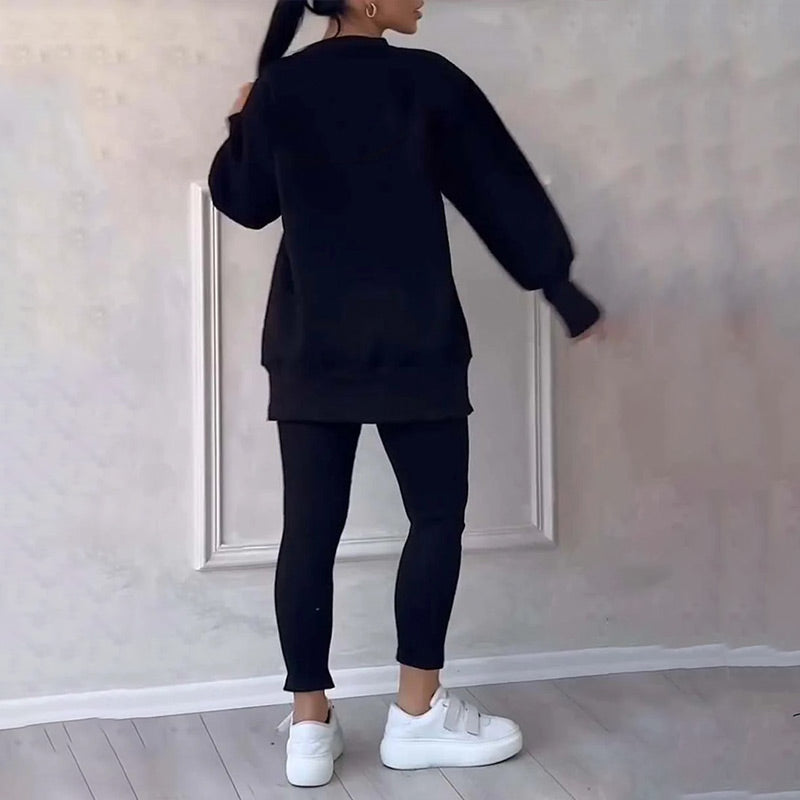 Ensemble décontracté sweat-shirt et legging pour femmes